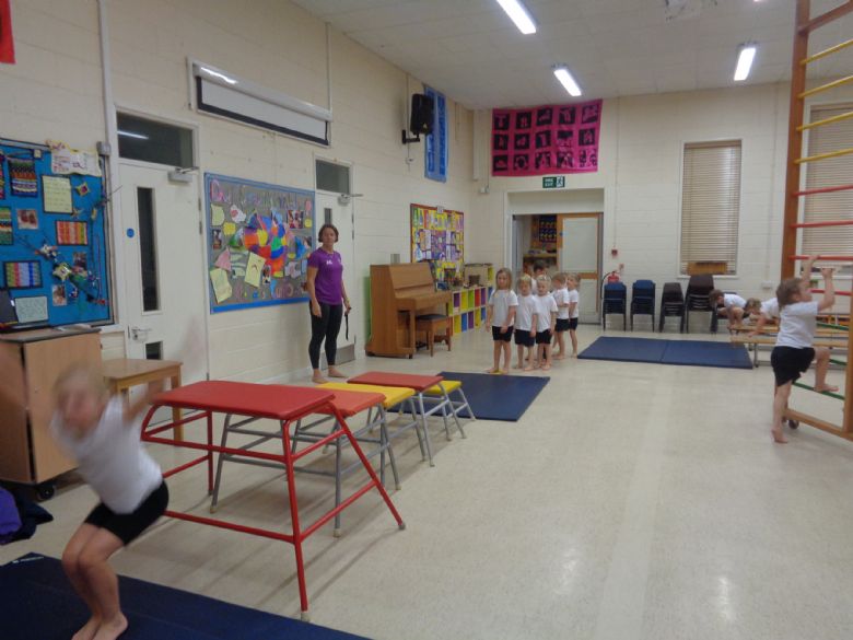  Gymnastics lesson in the hall