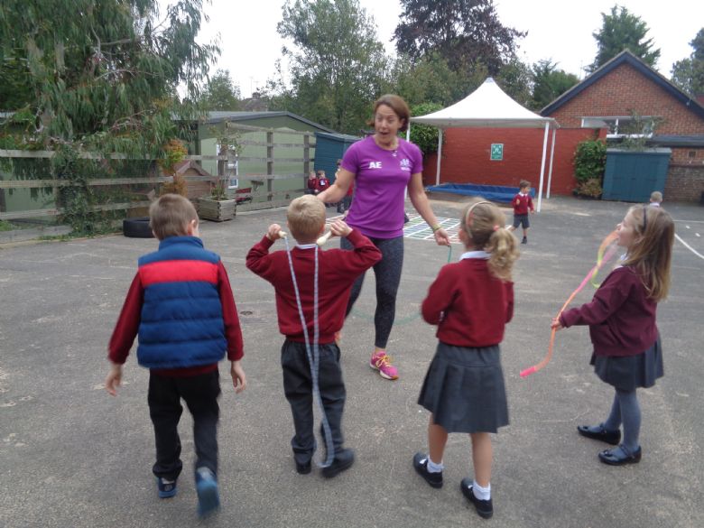  PE lesson in the playground