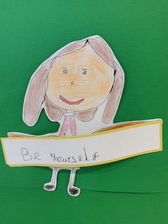 'Be yourself' child drawing