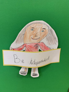 'Be independent' child drawing