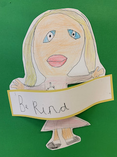 'Be kind' child drawing